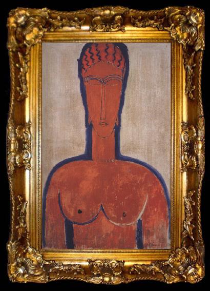 framed  Amedeo Modigliani Large Red Bust (mk39), ta009-2